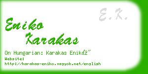 eniko karakas business card